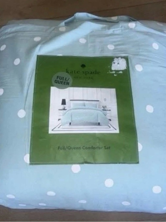 kate spade Other - kate spade Light Blue with White Polka Dot Comforter Set